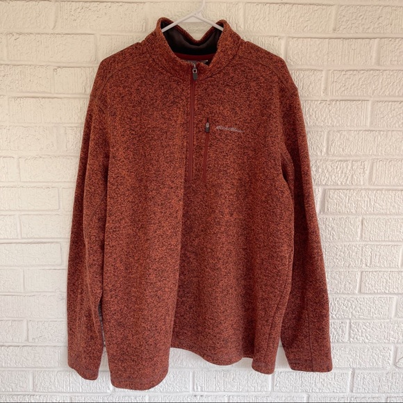 Eddie Bauer ½ Zip Radiator Fleece Orange Size XXL